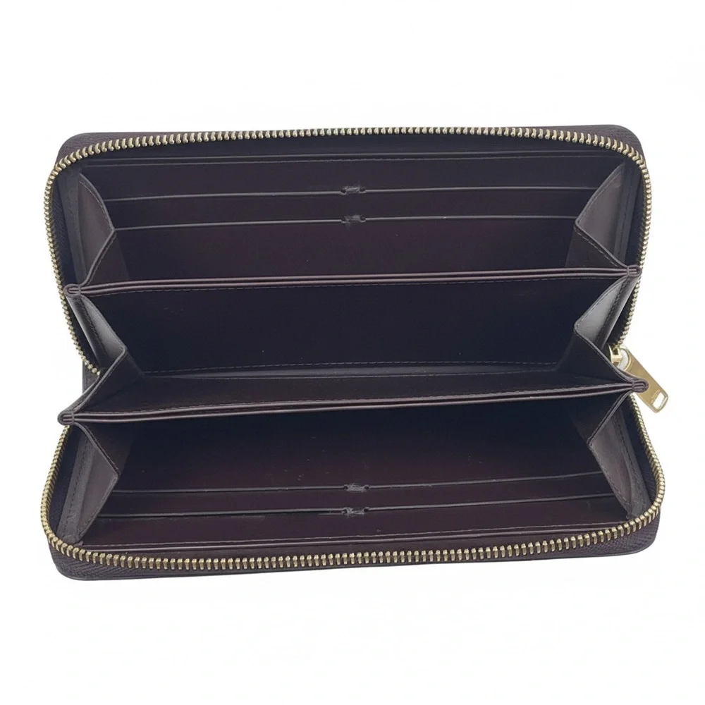 Vintage Louis Vuitton Vernis Zippy Wallet Burgundy Patent France Monogram - Picture 6 of 16